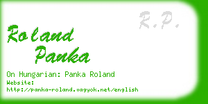roland panka business card